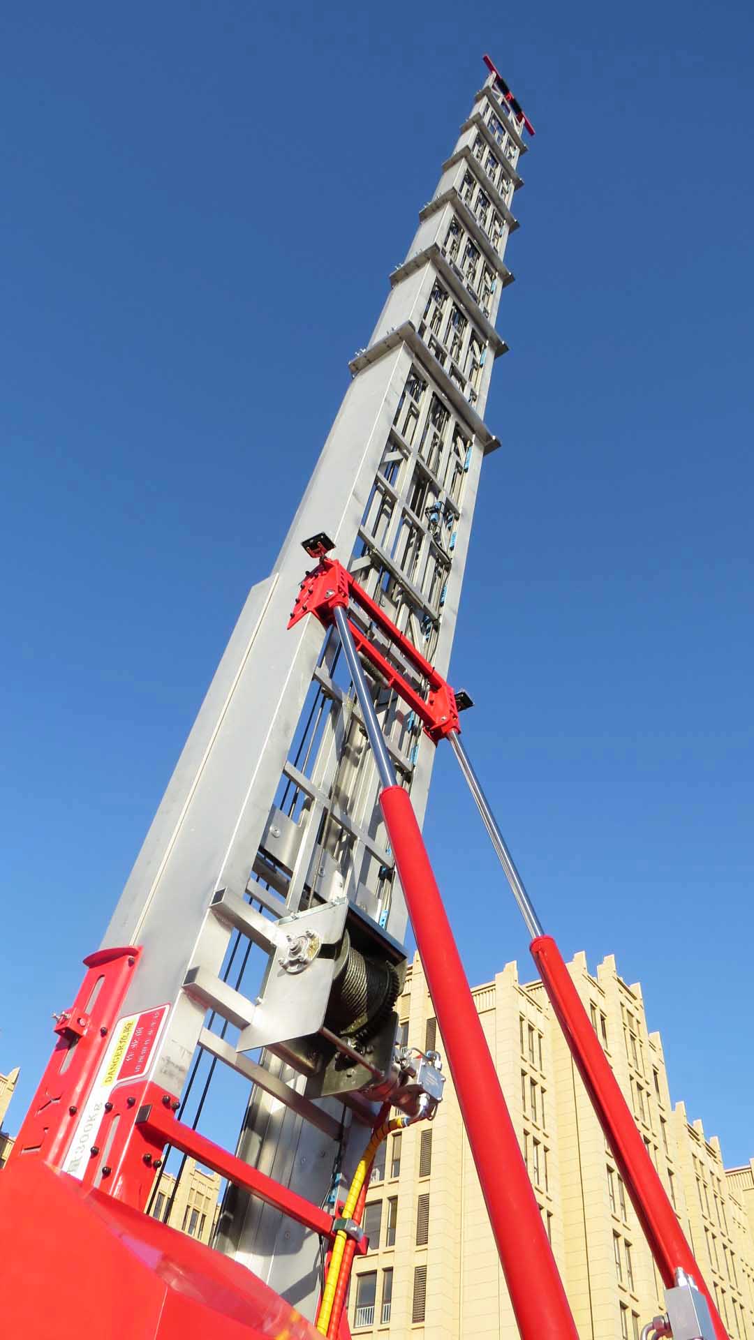(28-33 metros, placa azul) Plataforma aérea de trabalho dupla cabine Jiangling