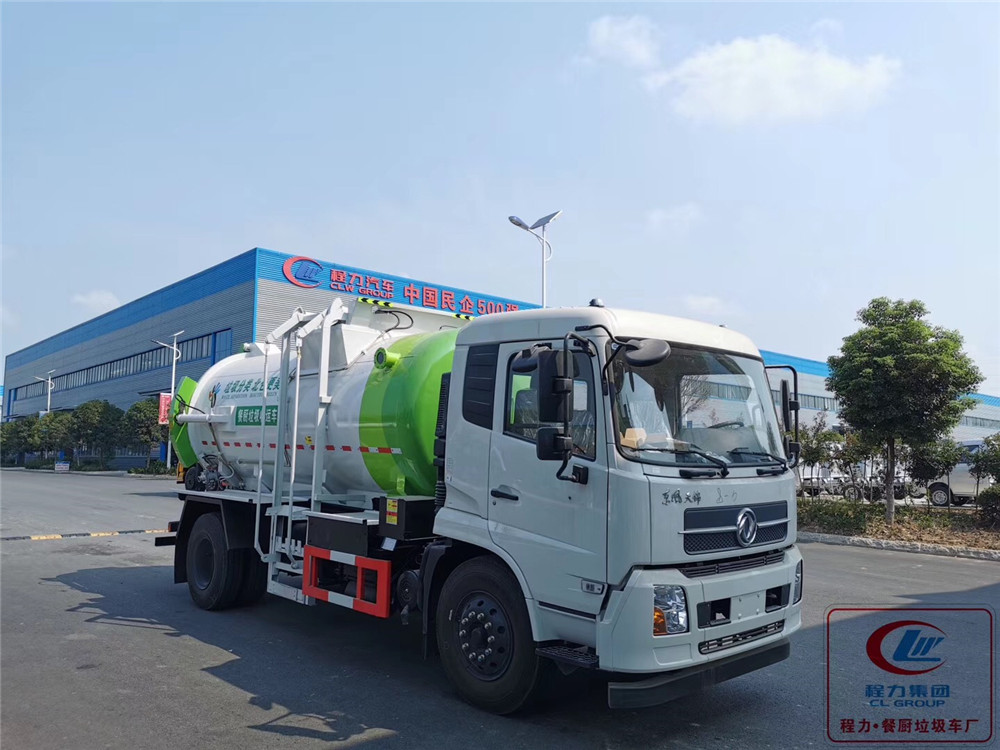 Carro de lixo Dongfeng Tianjin tipo para coleta de lixo de cozinha com 11 modelos