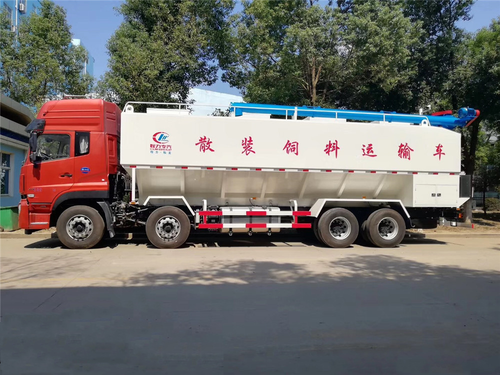 Veículo de transporte de alimentação em massa Dongfeng Tianlong dianteiro-quatro traseiro-oito [40 m³]