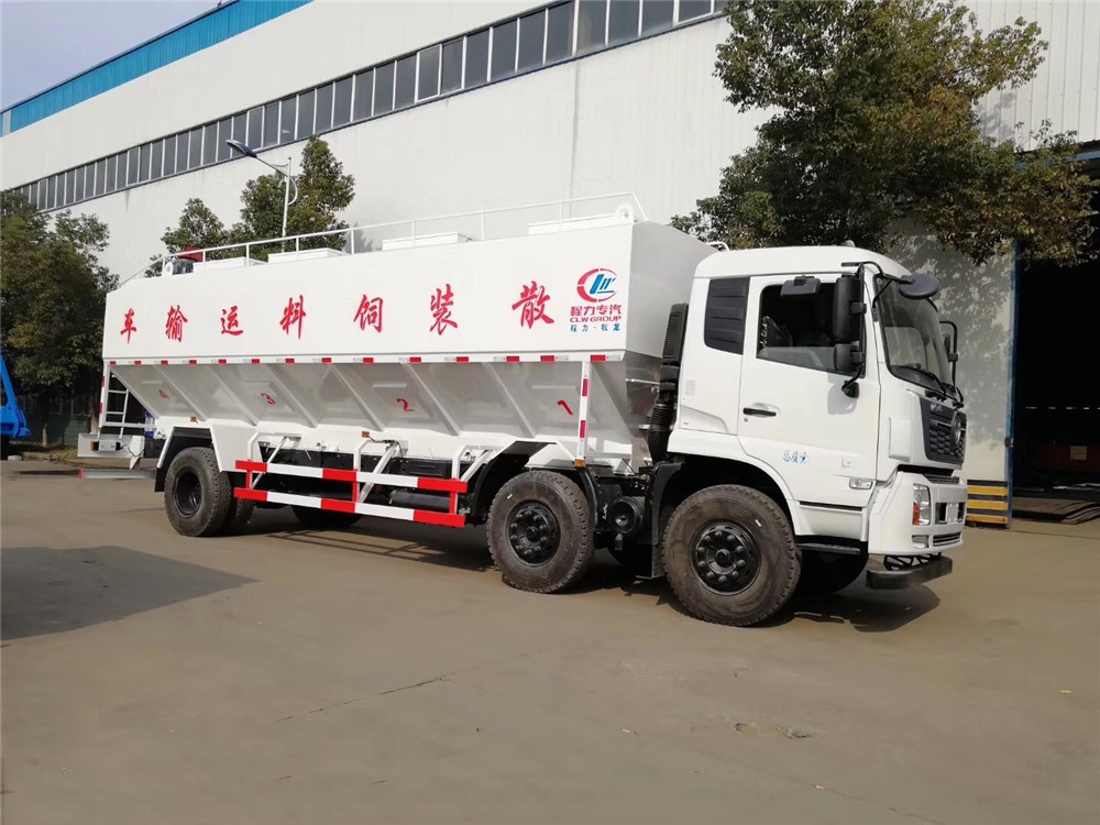 Veículo de Transporte de Alimentação em Bulk do Dongfeng Tianjin Pequeno Três-Eixos [30 Metros Cúbicos]