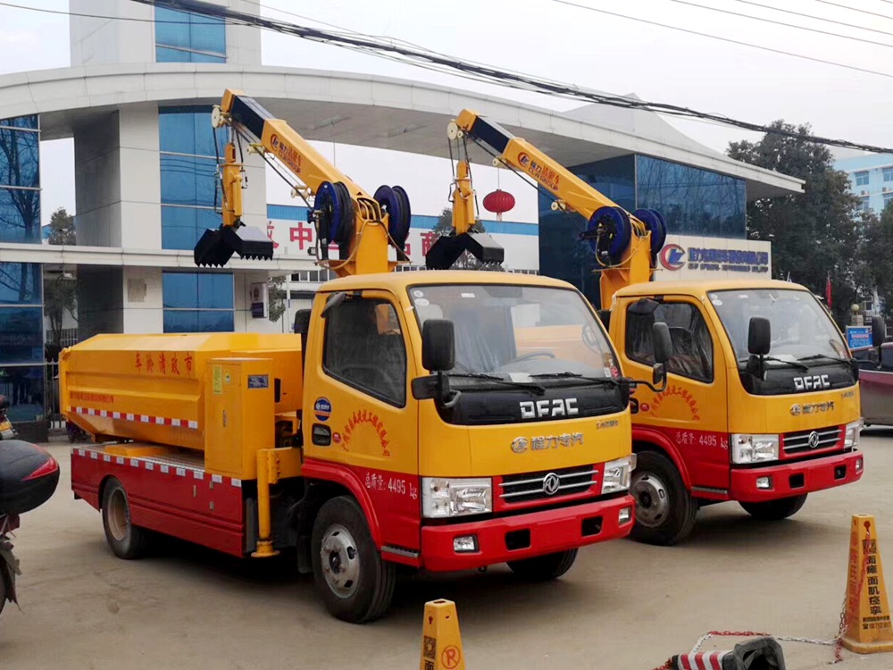 Veículo de escavação de linha única Dongfeng (placa azul, capacidade de 5 metros cúbicos)
