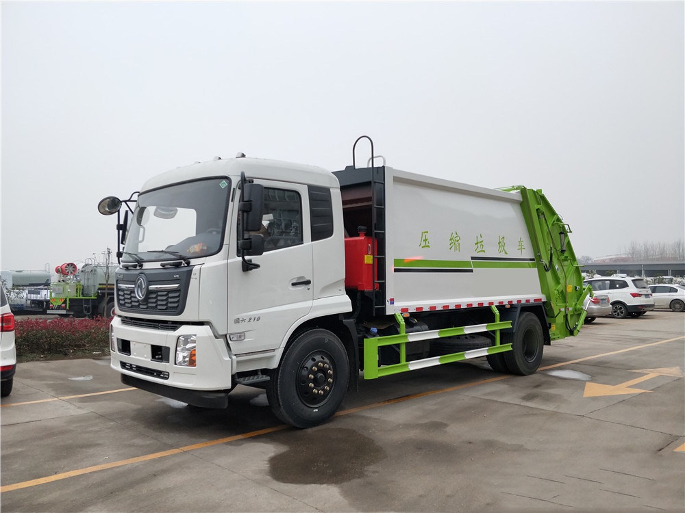 【14 cubicos】Modelo de Caminhão de Lixo Comprimido Dongfeng Tianjin
