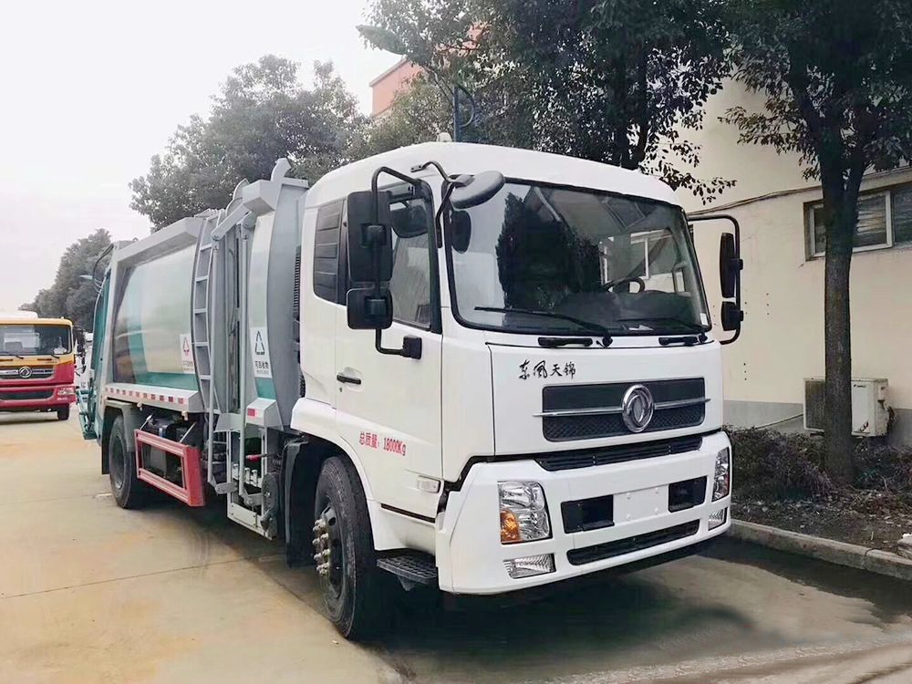 【Caixa 5+10】 Caminhão de Entrega Dongfeng Tianjin Tipo 6 para Coleta de Lixo