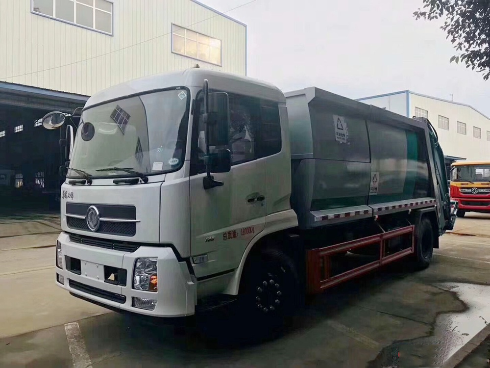【Caixa 5+10】 Caminhão de Entrega Dongfeng Tianjin Tipo 6 para Coleta de Lixo