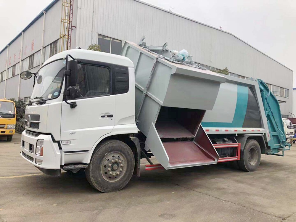 【Caixa 5+10】 Caminhão de Entrega Dongfeng Tianjin Tipo 6 para Coleta de Lixo