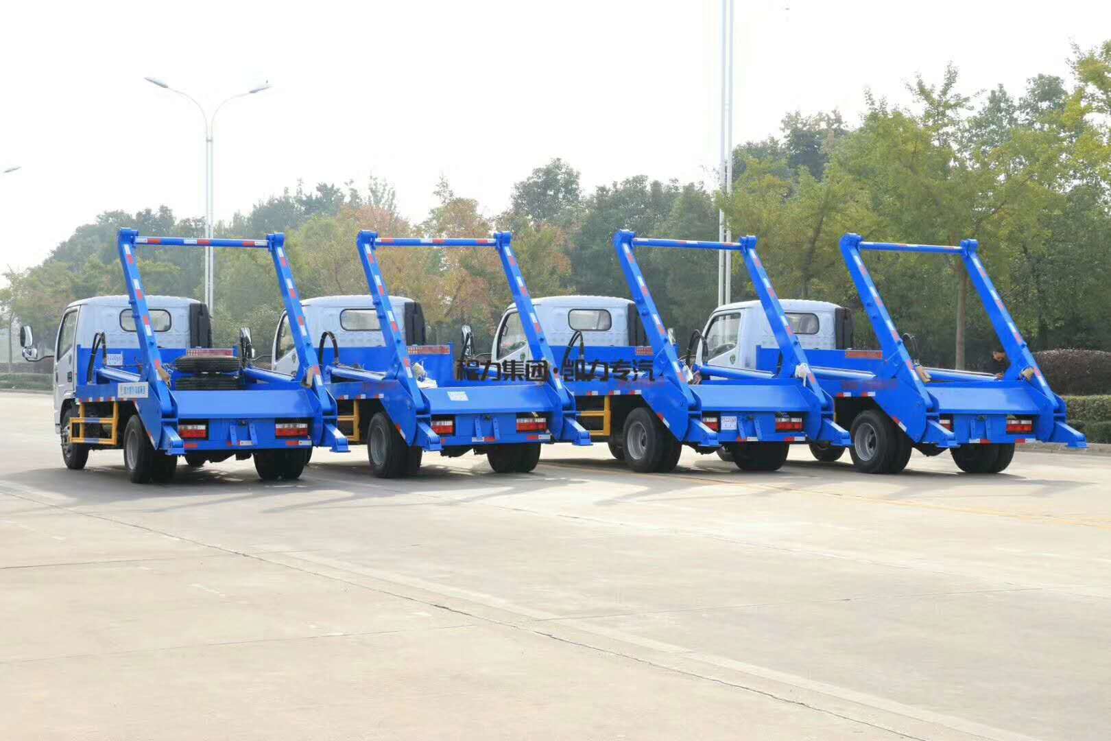 【6 Partes】 Caminhão de lixo Dongfeng D6 com braço articulado