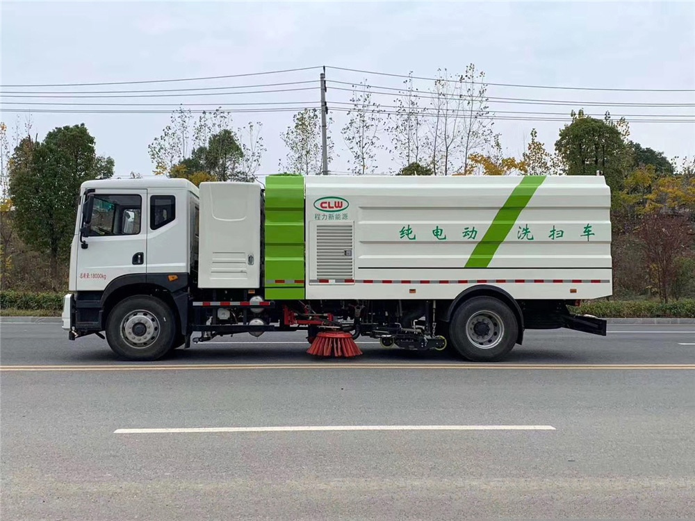 Veículo de limpeza e varrição elétrico [tanque de água de 8 metros cúbicos, tanque de coleta de poeira de 8 metros cúbicos]
