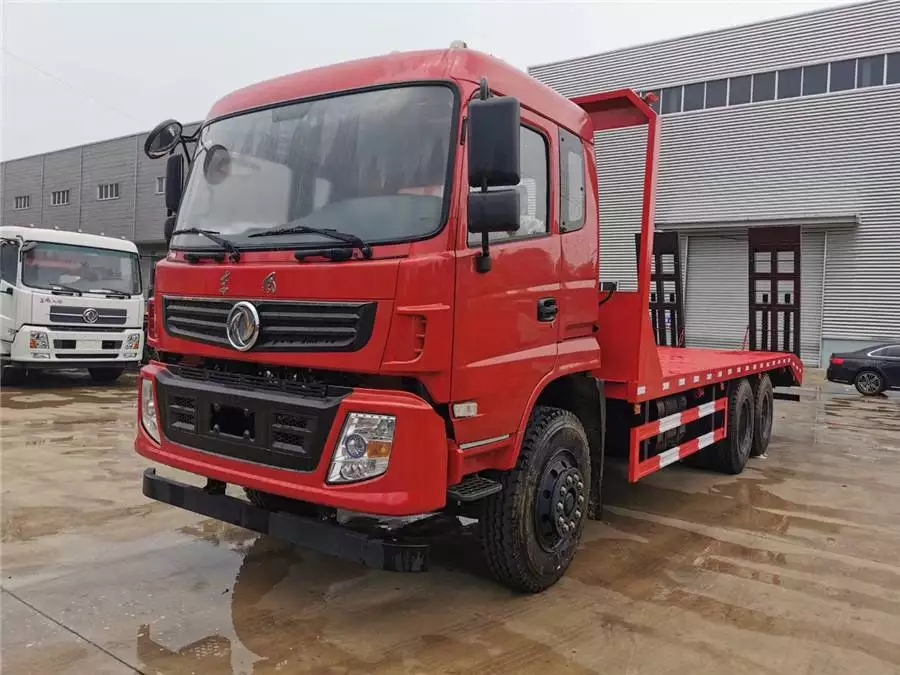 Caminhão de chão plano de eixos duplos traseiros Dongfeng