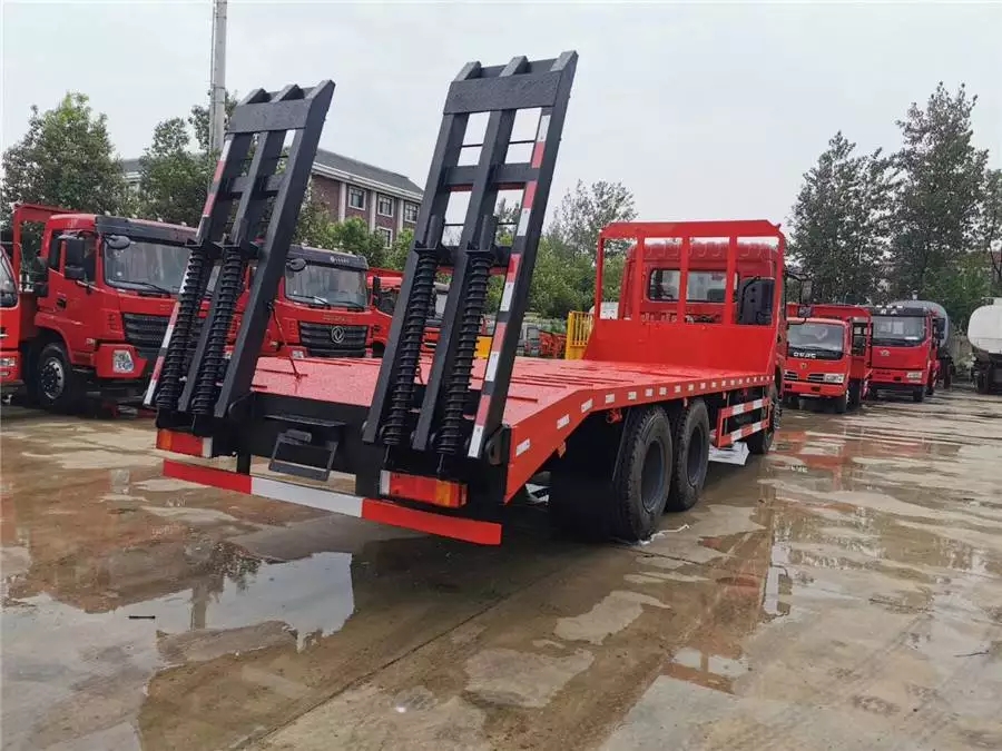 Caminhão de chão plano de eixos duplos traseiros Dongfeng