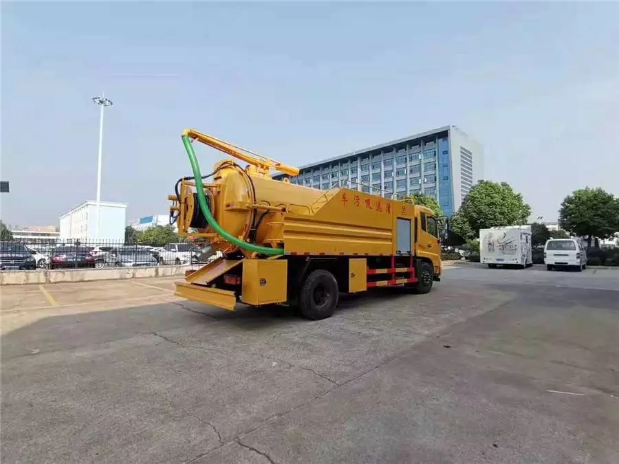 Veículo de limpeza e sucção de esgoto de 12 m³ Dongfeng Tianjin