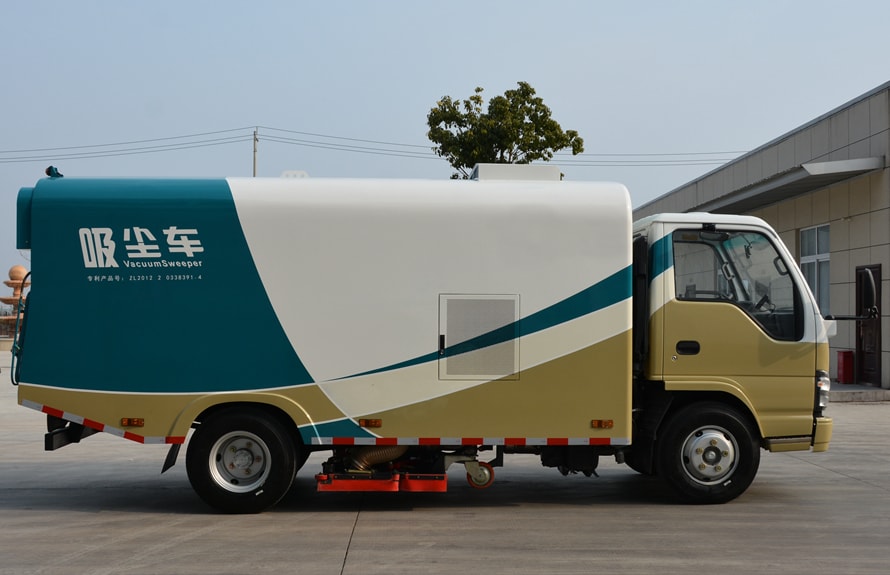 Carro de lixar aspirador de 5 toneladas Isuzu duplo uso seco e molhado
