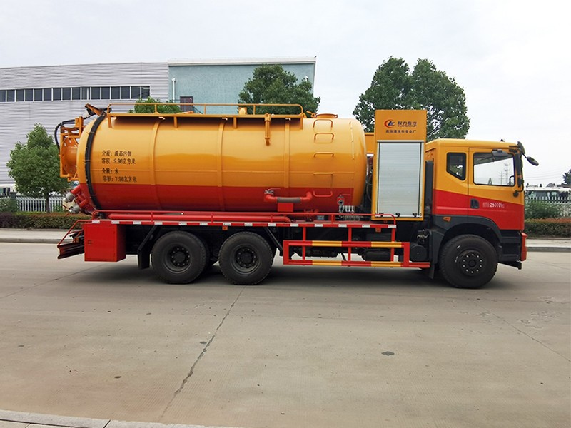 Veículo de limpeza e coleta de poeira traseiro oito rodas T5 da Dongfeng