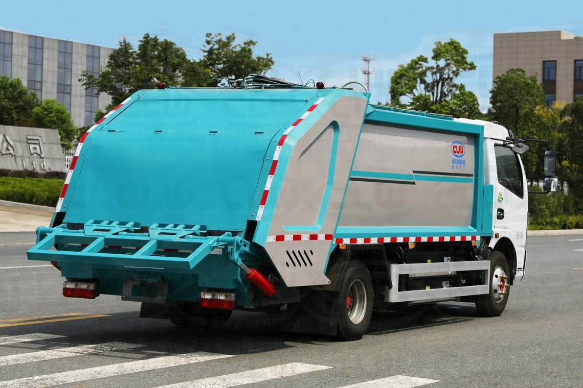 Carro de lixo de 5 toneladas Dongfeng Kapte elétrico compactado