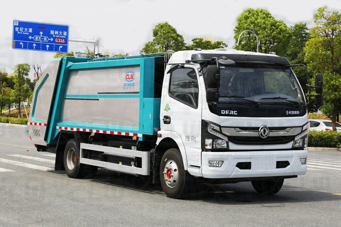 Carro de lixo de 5 toneladas Dongfeng Kapte elétrico compactado