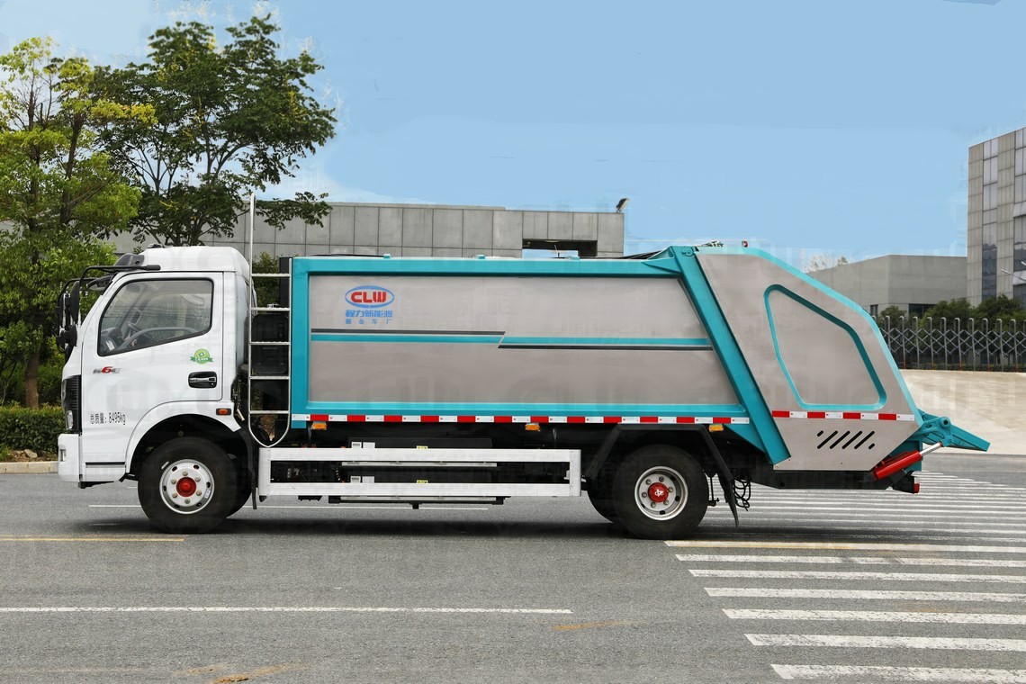 Carro de lixo de 5 toneladas Dongfeng Kapte elétrico compactado
