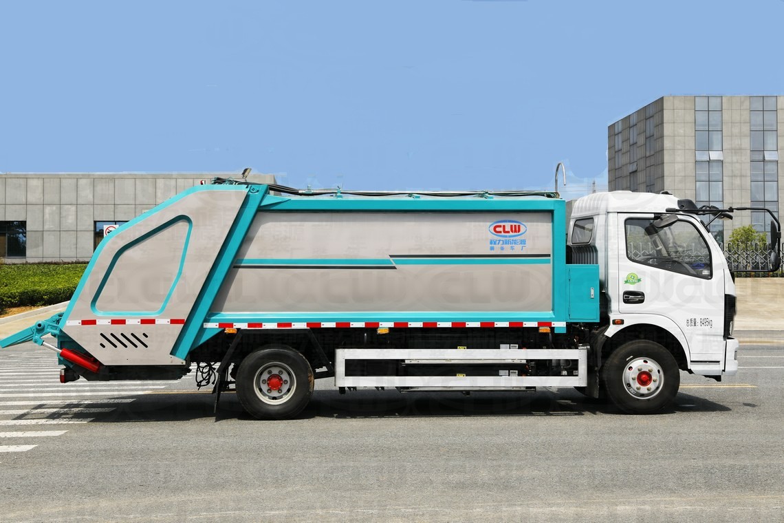Carro de lixo de 5 toneladas Dongfeng Kapte elétrico compactado