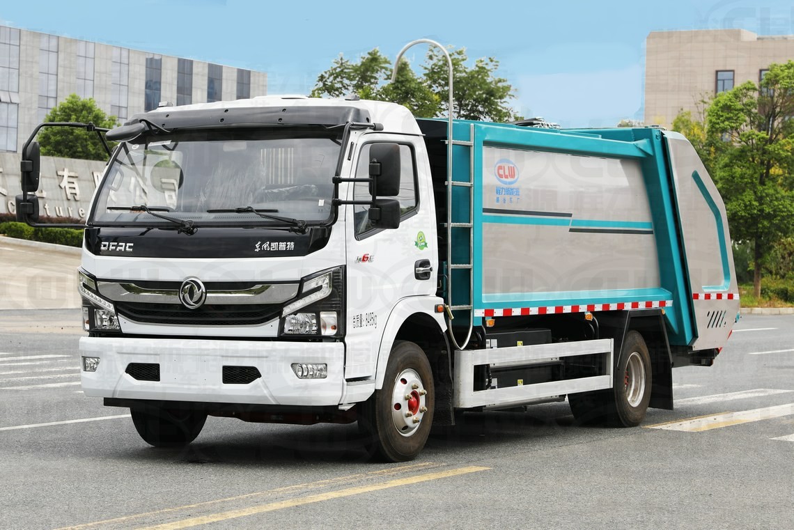 Carro de lixo de 5 toneladas Dongfeng Kapte elétrico compactado