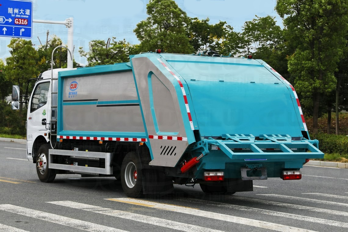Carro de lixo de 5 toneladas Dongfeng Kapte elétrico compactado
