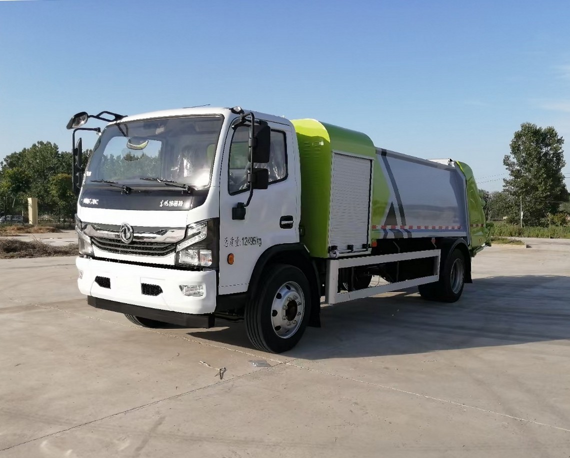Carro de lixo de 8 toneladas Dongfeng Kapte elétrico compactado