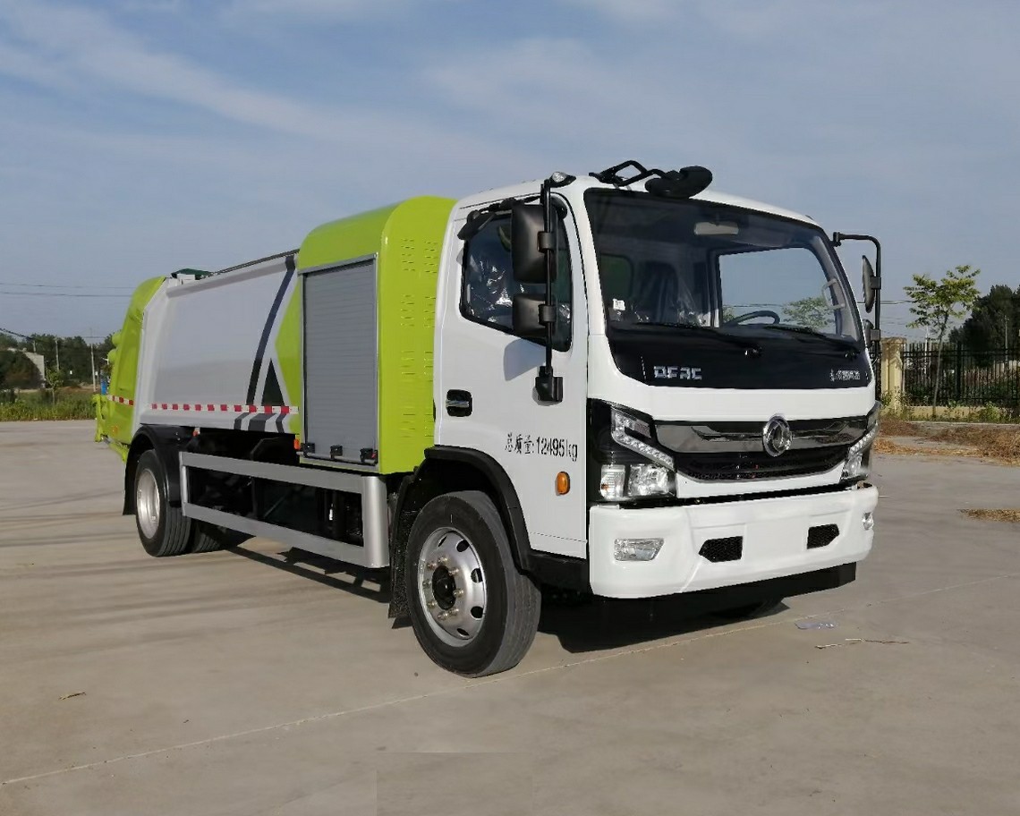 Carro de lixo de 8 toneladas Dongfeng Kapte elétrico compactado
