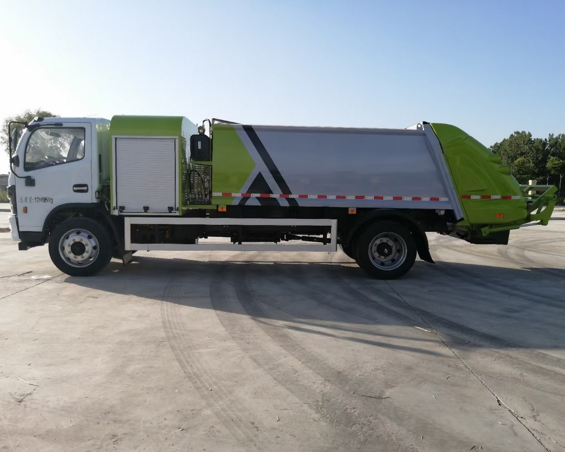 Carro de lixo de 8 toneladas Dongfeng Kapte elétrico compactado