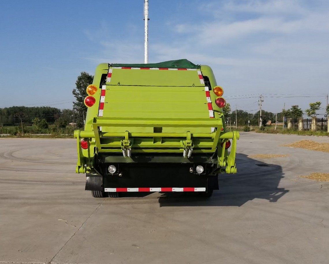 Carro de lixo de 8 toneladas Dongfeng Kapte elétrico compactado