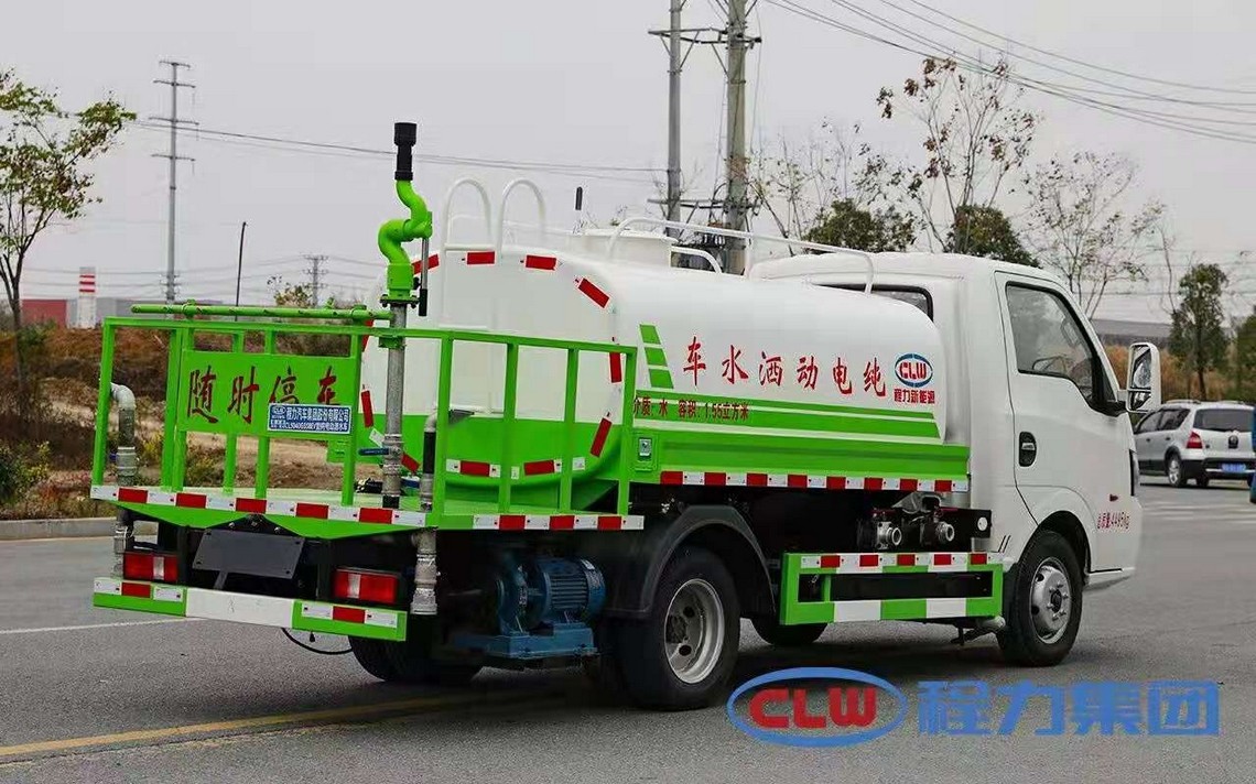 Caminhão de água todo elétrico de 3 rodas Dongfeng Huashen