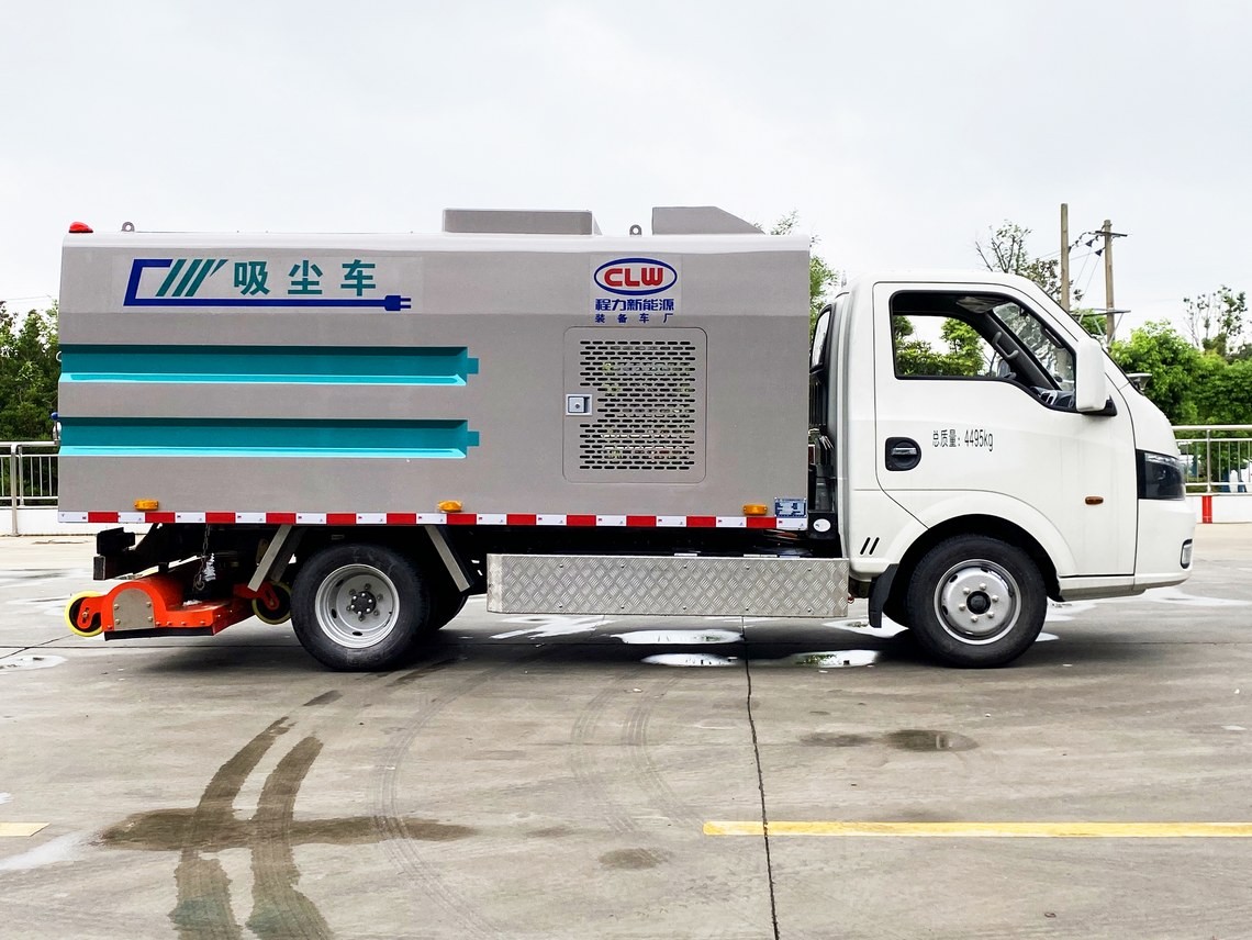 Veículo de limpeza de vácuo elétrico Dongfeng Huashen de 3,5 metros cúbicos