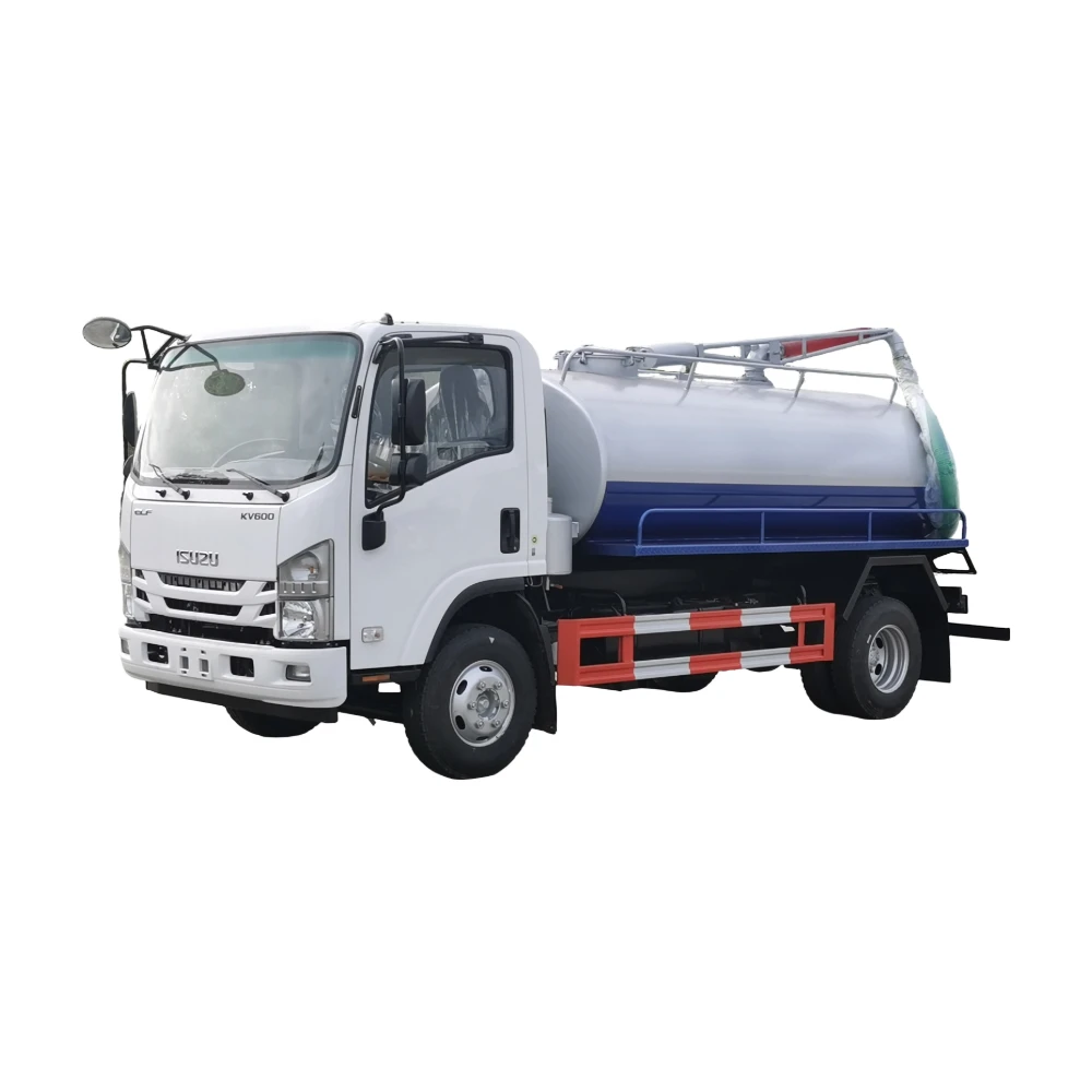 Isuzu ELF 700P 4x2 RHD 10000L Tanque de esgoto fecal Suction Truck com bomba de vácuo manual a diesel JUROP Italiana Chassis de exportação