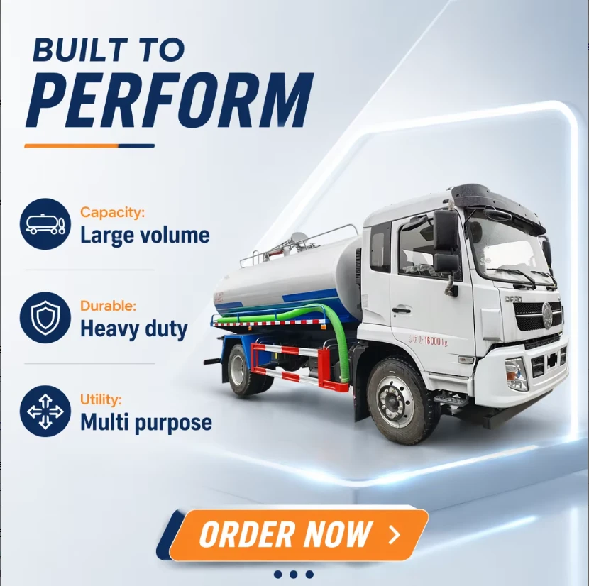 Caminhão de sucção de esgoto Dongfeng manual para limpeza de fossas sépticas 6000L-13000L Caminhão de vácuo de excremento
