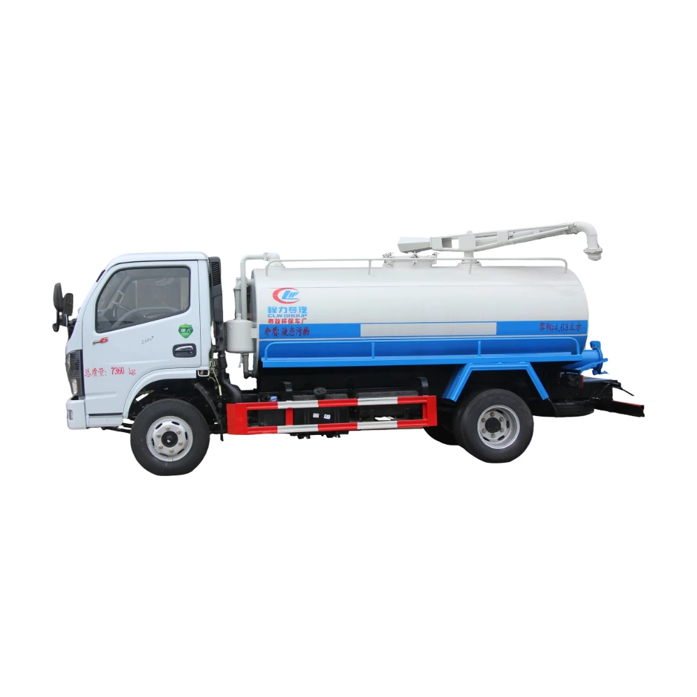 Caminhão de tanque de esgoto a diesel 4x2 com transmissão manual para as necessidades de sucção de fezes da África do Sul