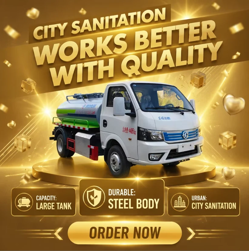 Caminhão de sucção de esgoto Dongfeng 4X2 com transmissão manual, veículo de limpeza urbana hidráulica padrão Euro VI