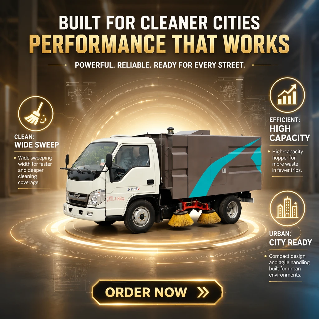 CLW5040TSLB6 Varredora de Rua Pequena Star 2 Foton Nova com Motor e Caixa de Engrenagens
