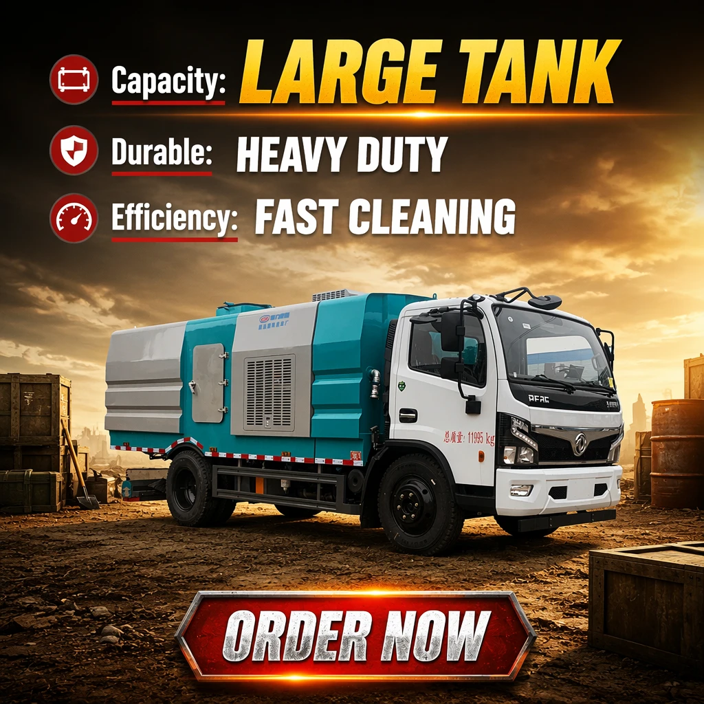 Veículo de limpeza de vácuo montado no traseiro Dongfeng Dafu Ruika CLW5120TXC6SL -A, 11995kg, 1 ano de garantia