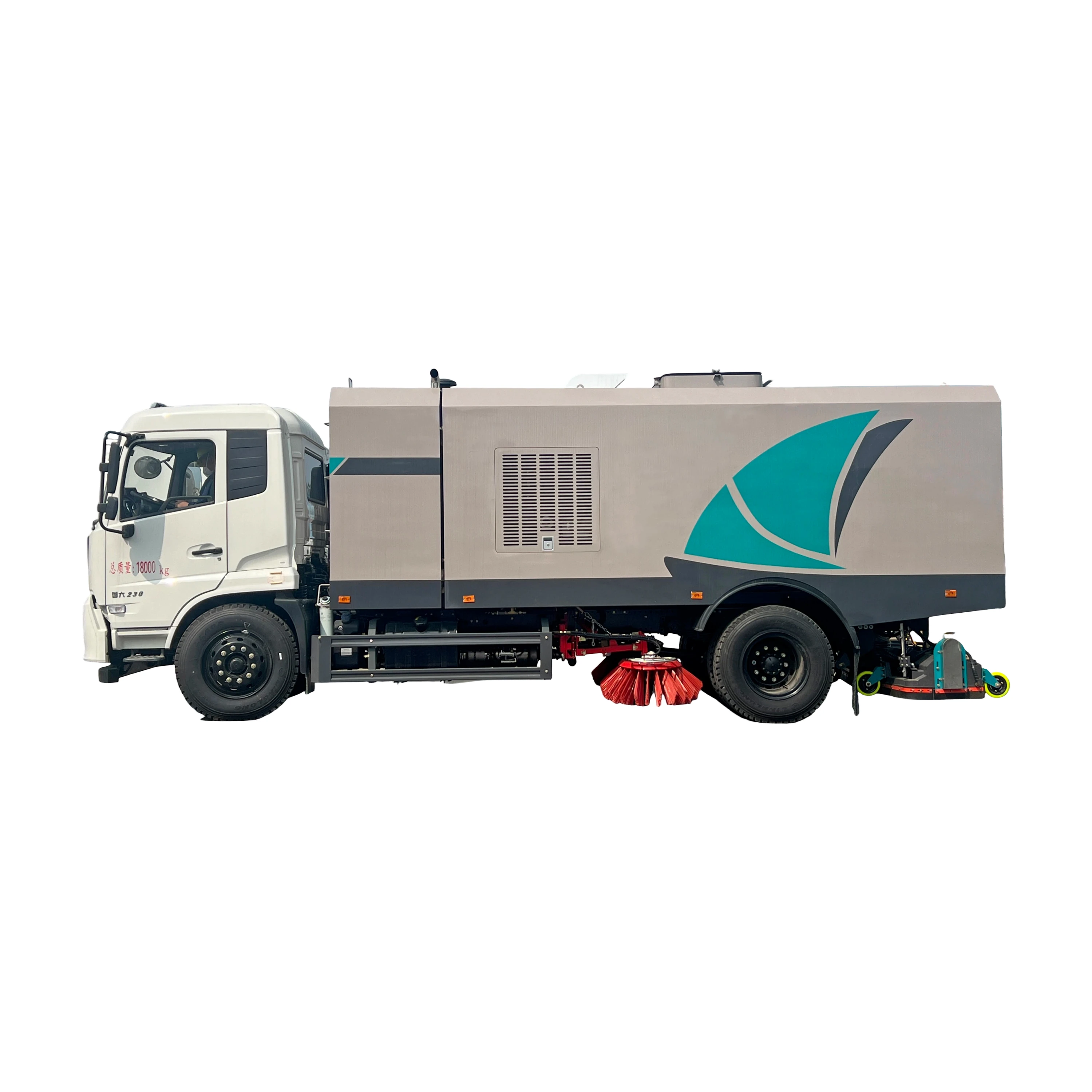 Limpeza de Chão de Vassoura Traseira Dupla Finalidade Dongfeng Tianjin CL5180TXC6GX-A Adecuada para Limpeza Seca e Molhada 18000kg Garantia de 1 Ano