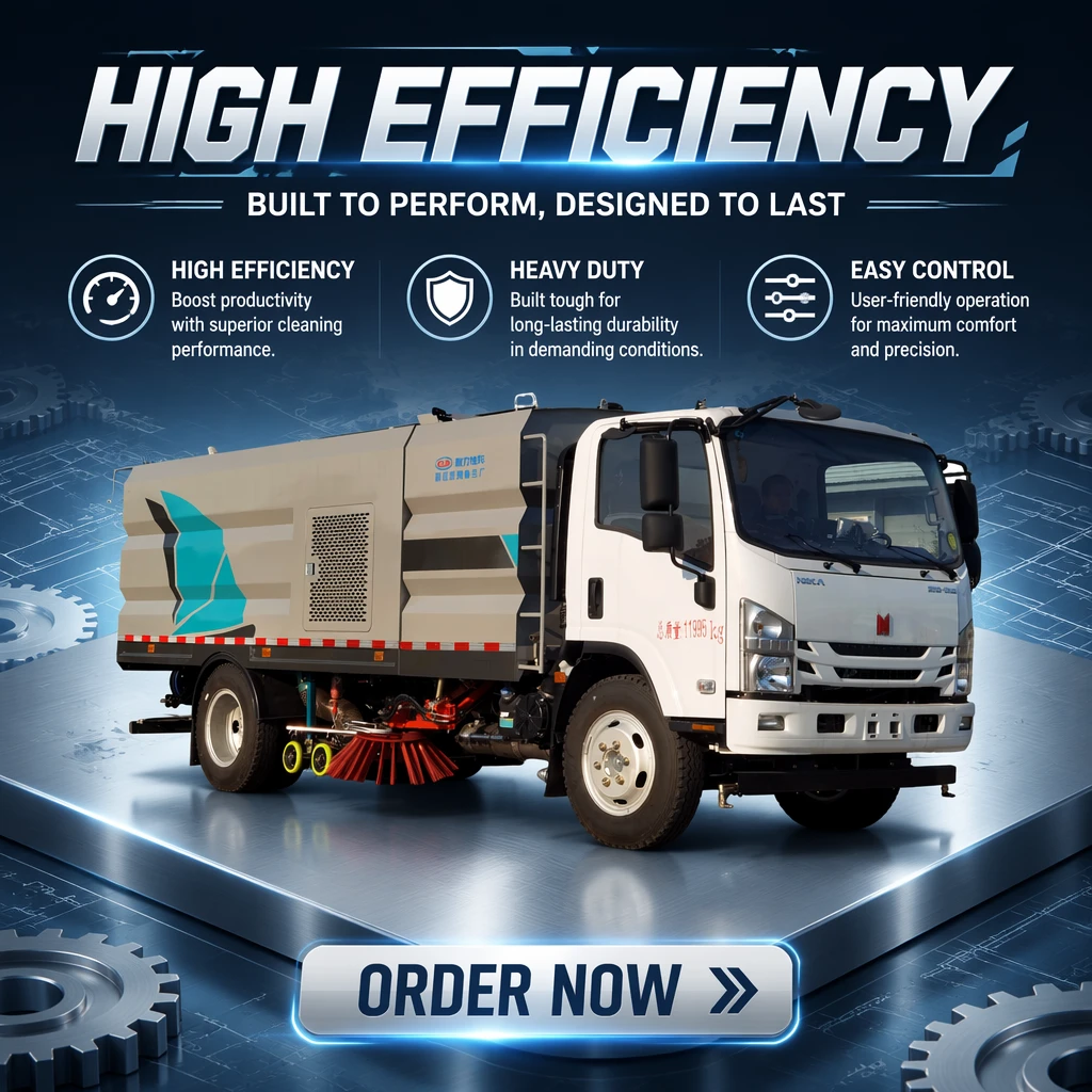Veículo de limpeza Isuzu Qingling CL5120TXS6BGX com Bomba de Motor e Caixa de Engrenagens