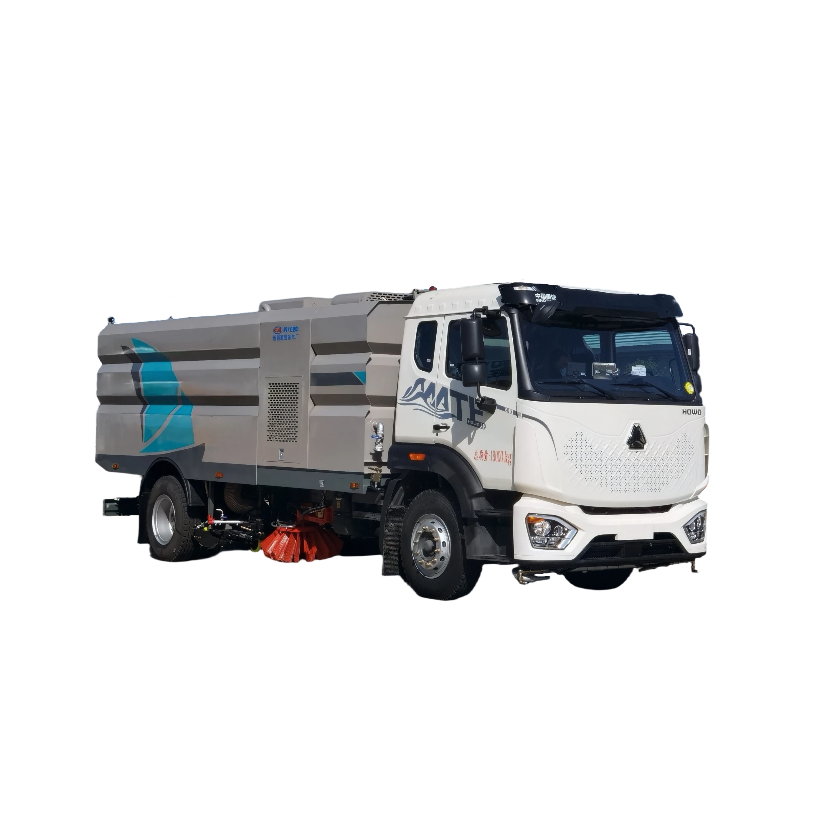 Novo Veículo de Lava e Varre Sinotruk NX CL5181TXSZ6GX com Motor de 240 HP, Origem Hubei, Garantia de 1 Ano, Peso de 18000kg