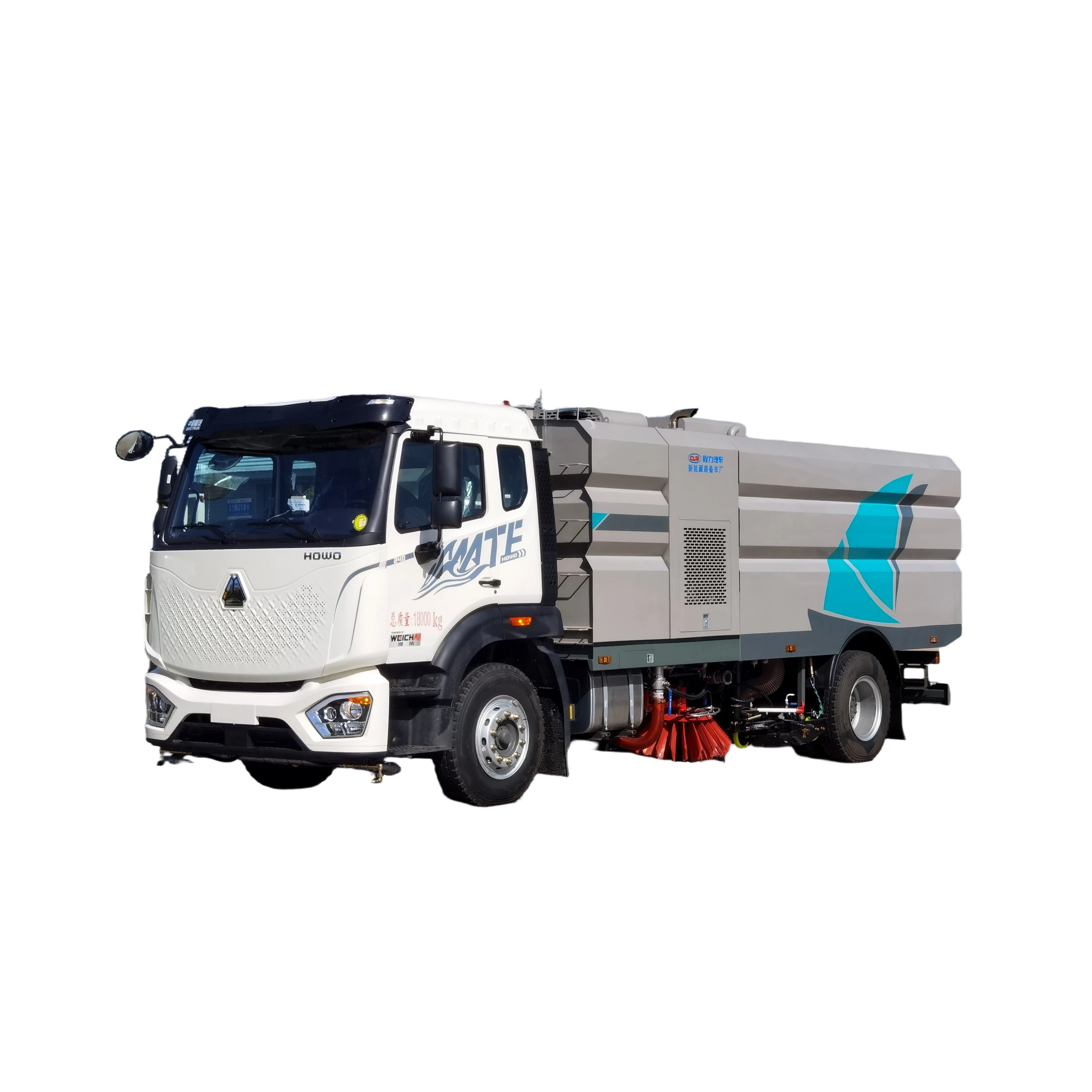 Novo Veículo de Lava e Varre Sinotruk NX CL5181TXSZ6GX com Motor de 240 HP, Origem Hubei, Garantia de 1 Ano, Peso de 18000kg