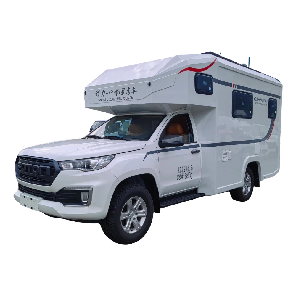 Futian picape tração 4x4 transmissão automática caminhão-casa de campismo