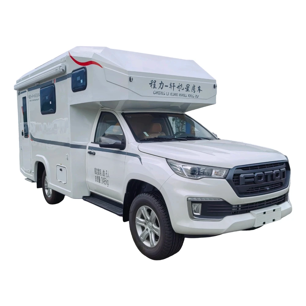 Futian picape tração 4x4 transmissão automática caminhão-casa de campismo